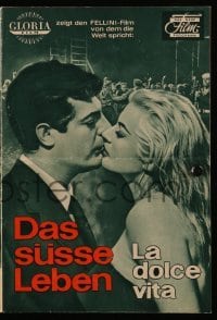 3h767 LA DOLCE VITA German program 1960 Federico Fellini, Mastroianni, Ekberg, different!