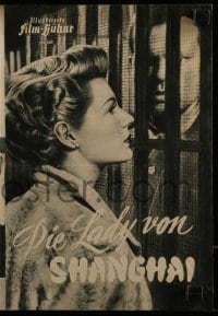 3h771 LADY FROM SHANGHAI German program 1950 different images of Rita Hayworth & Orson Welles!
