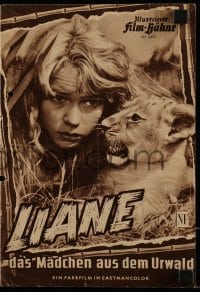 3h780 LIANE JUNGLE GODDESS Film-Buhne German program 1956 16 year-old Marion Michaels, different!