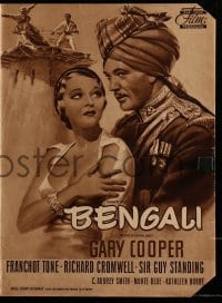3h786 LIVES OF A BENGAL LANCER German program R1951 many different images of Gary Cooper & Tone!