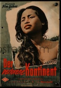 3h788 LOST CONTINENT Film-Buhne German program 1954 Italian documentary with nude island natives!