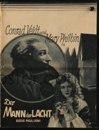 3h460 MAN WHO LAUGHS German program 1929 Paul Leni classic, Conrad Veidt & Mary Philbin, rare!
