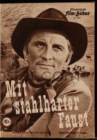 3h806 MAN WITHOUT A STAR German program 1955 different images of cowboy Kirk Douglas & Jeanne Crain!