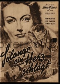3h819 MILDRED PIERCE German program 1950 Michael Curtiz, great different art of Joan Crawford!