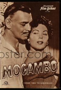 3h830 MOGAMBO Film Buhne German program 1954 Clark Gable, Grace Kelly, Ava Gardner, different!