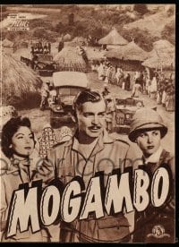 3h829 MOGAMBO Das Neue German program 1954 Clark Gable, Grace Kelly, Ava Gardner, different images!