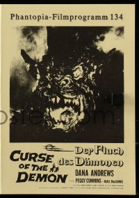 3h850 NIGHT OF THE DEMON German program R1980s Jacques Tourneur's Curse of the Demon, different!