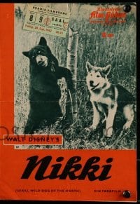 3h852 NIKKI German program 1962 Walt Disney, James Oliver Curwood, different dog images!