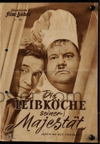 3h855 NOTHING BUT TROUBLE German program 1952 many different images of Stan Laurel & Oliver Hardy!