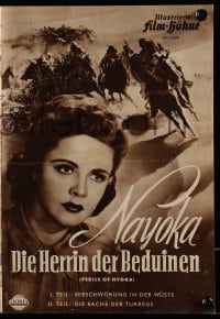 3h870 PERILS OF NYOKA German program 1952 Republic serial, Kay Aldridge in title role, different!