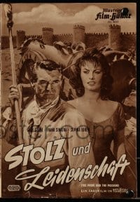 3h876 PRIDE & THE PASSION German program 1957 Cary Grant, Frank Sinatra, Sophia Loren, different!