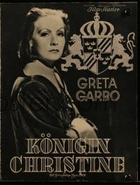 3h468 QUEEN CHRISTINA German program 1934 great different images of glamorous Greta Garbo!