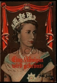 3h888 QUEEN IS CROWNED German program 1953 Queen Elizabeth II's coronation documentary!
