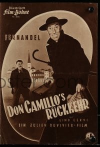 3h896 RETURN OF DON CAMILLO German program 1953 Julien Duvivier, different images of Fernandel!