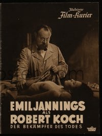 3h547 ROBERT KOCH, DER BEKAMPFER DES TODES German program 1939 Emil Jannings with nude corpse!