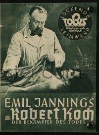 3h050 ROBERT KOCH, DER BEKAMPFER DES TODES German herald 1939 Emil Jannings with nude corpse!