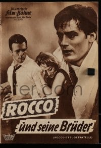 3h906 ROCCO & HIS BROTHERS German program 1961 Visconti's Rocco e I Suoi Fratelli, different!