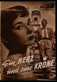 3h908 ROMAN HOLIDAY German program R1950s different images of Audrey Hepburn & Gregory Peck