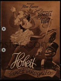 3h470 ROSALIE German program 1938 West Point cadet Nelson Eddy + sexy Eleanor Powell, different!