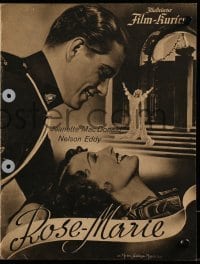 3h471 ROSE MARIE German program 1939 different images of Jeanette MacDonald & Mountie Nelson Eddy!