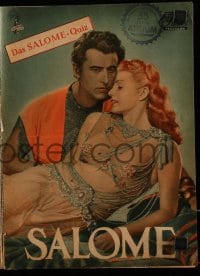 3h914 SALOME German program 1953 different images of sexy Biblical Rita Hayworth & Stewart Granger!