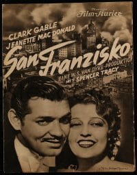 3h472 SAN FRANCISCO German program 1936 different images of Clark Gable & sexy Jeanette MacDonald!