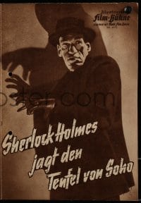 3h929 SHERLOCK HOLMES JAGT DEN TEUFEL VON SOHO German program 1958 Basil Rathbone, Rondo Hatton