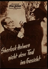 3h930 SHERLOCK HOLMES SIEHT DEM TOD INS GESICHT German program 1958 Basil Rathbone, different!