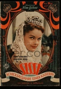 3h938 SISSI: THE FATEFUL YEARS OF AN EMPRESS German program 1957 many images of Romy Schneider!