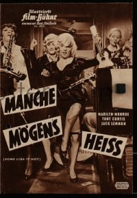 3h943 SOME LIKE IT HOT German program 1959 Marilyn Monroe, Curtis & Lemmon, different images!