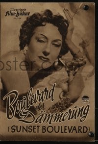 3h954 SUNSET BOULEVARD German program 1951 William Holden, Gloria Swanson, Billy Wilder, different!