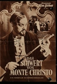 3h958 SWORD OF MONTE CRISTO German program 1953 George Montgomery in Alexandre Dumas adaptation!
