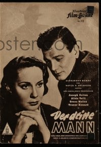3h966 THIRD MAN German program 1950 Orson Welles, Joseph Cotten, Valli, classic noir, different!