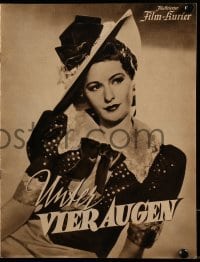 3h479 THIS IS MY AFFAIR German program 1938 Barbara Stanwyck, Robert Taylor, McLaglen, different!