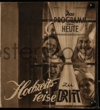 3h557 THREE ON A HONEYMOON German program 1939 Hubert Marischka's Hochzeitsreise zu Dritt!