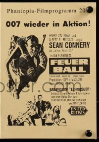 3h967 THUNDERBALL German program R1980s Sean Connery as James Bond, Claudine Auger, great images!