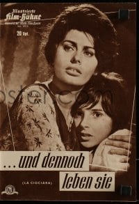 3h976 TWO WOMEN German program 1961 De Sica's La Ciociara, different images of sexy Sophia Loren!