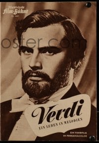 3h985 VERDI Film-Buhne German program 1955 Giuseppe's life story more thrilling than fiction!