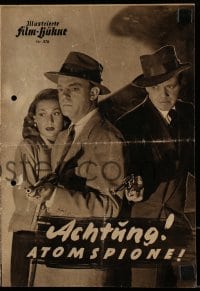 3h989 WALK A CROOKED MILE German program 1950 Louis Hayward, Dennis O'Keefe, many different images!