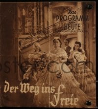 3h565 WAY TO FREEDOM German program 1941 Der Weg ins Freie starring Zarah Leander!