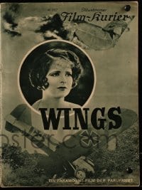 3h482 WINGS German program 1927 William Wellman, different images of Clara Bow & Buddy Rogers!