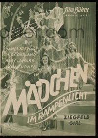 3h999 ZIEGFELD GIRL German program 1947 different images of Judy Garland & many top MGM stars!