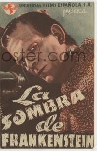 3h353 SON OF FRANKENSTEIN Spanish herald 1942 monster Boris Karloff, Bela Lugosi, Basil Rathbone