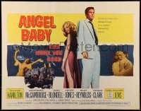 3j519 ANGEL BABY 1/2sh 1961 full-length George Hamilton standing with sexiest Salome Jens!