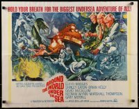 3j525 AROUND THE WORLD UNDER THE SEA 1/2sh 1966 Lloyd Bridges, great scuba diving fantasy art!