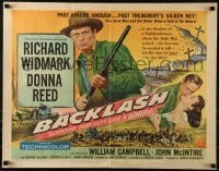 3j533 BACKLASH style B 1/2sh 1956 Richard Widmark knew Donna Reed's lips but not her name!