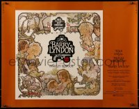 3j537 BARRY LYNDON style A 1/2sh 1975 Stanley Kubrick, Ryan O'Neal, colorful art of cast by Gehm!
