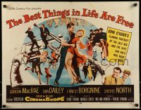 3j543 BEST THINGS IN LIFE ARE FREE 1/2sh 1956 Michael Curtiz, Gordon MacRae, Sheree North!