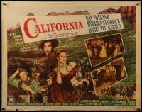 3j564 CALIFORNIA style B 1/2sh 1946 Ray Milland, Barbara Stanwyck, Barry Fitzgerald, great art!