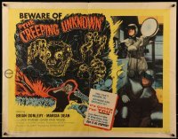 3j587 CREEPING UNKNOWN 1/2sh 1956 Val Guest's Quatermass Xperiment, Hammer, wacky monster!